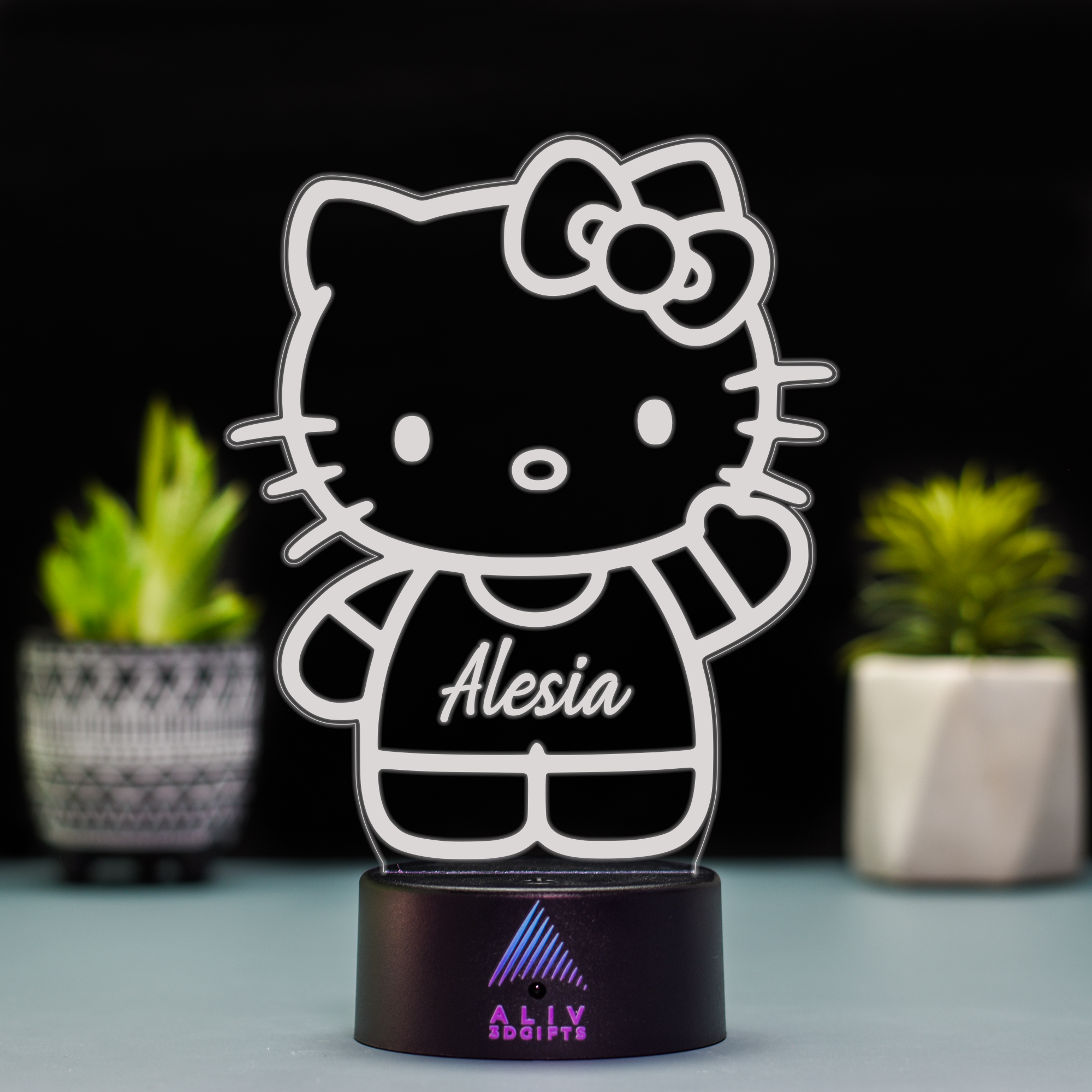 Lampă Led 3D - Hello Kitty