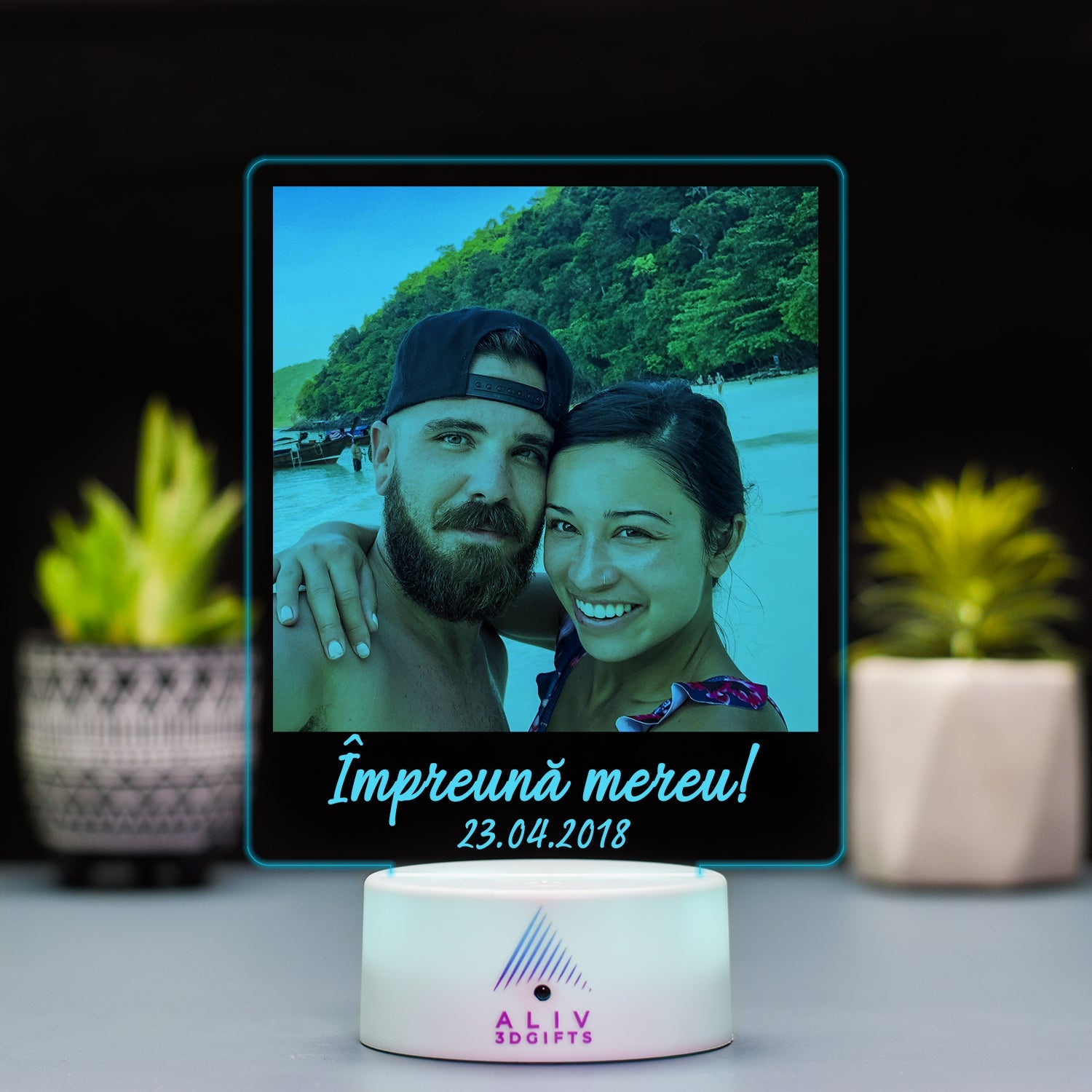 Lampă Led - Poză + Mesaj