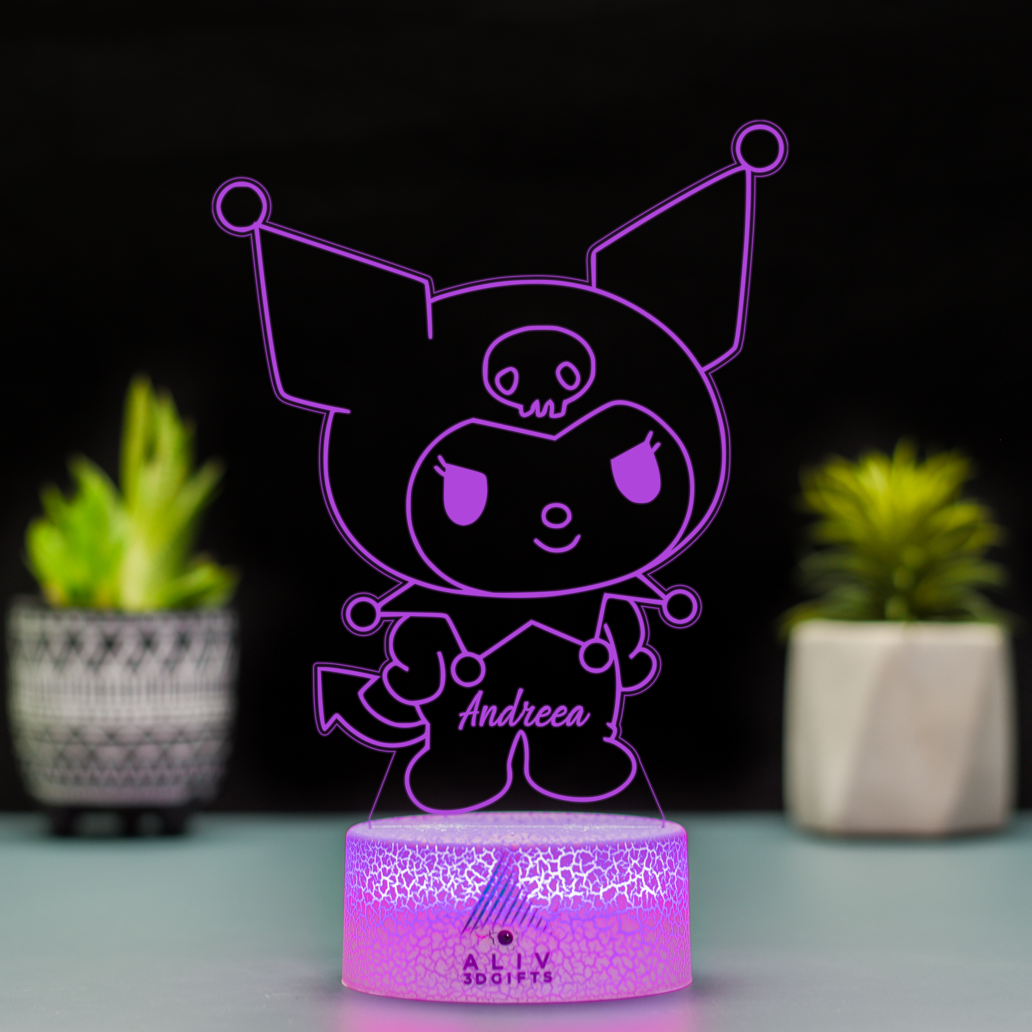 Lampă Led 3D - Kuromi