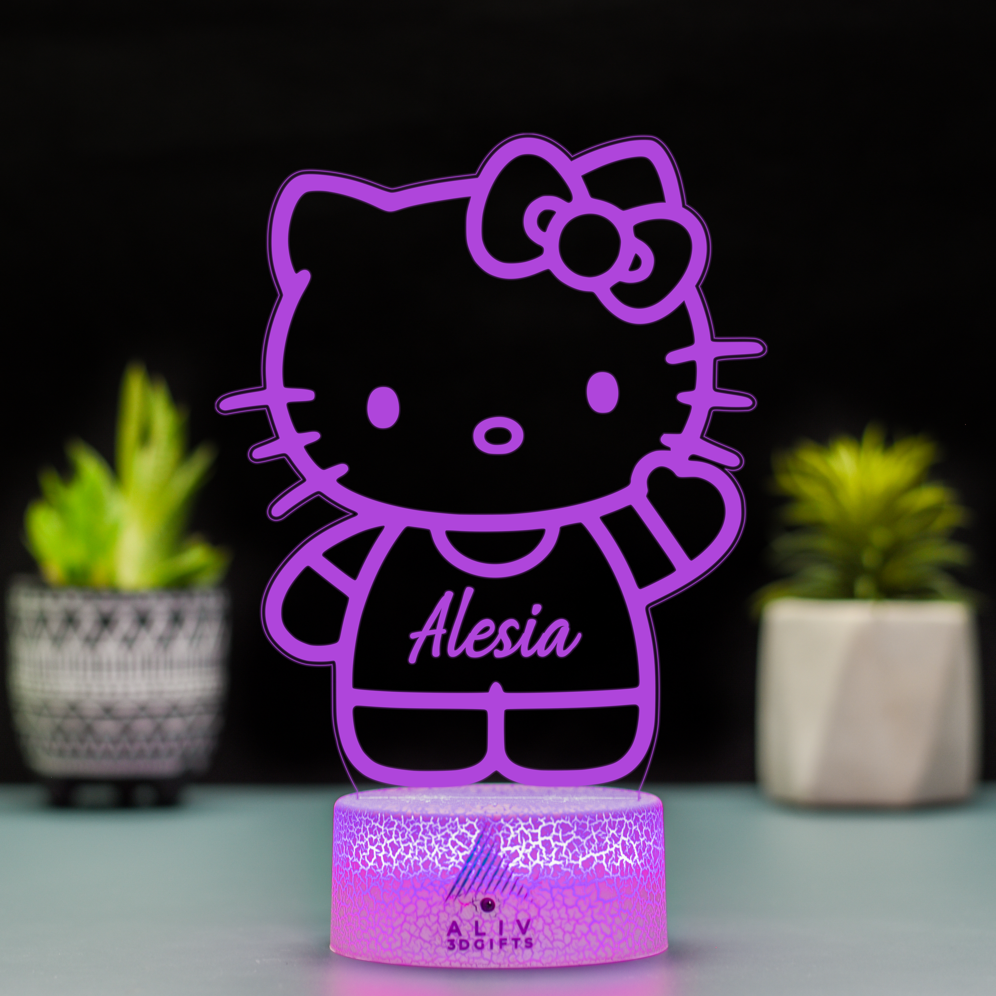 Lampă Led 3D - Hello Kitty