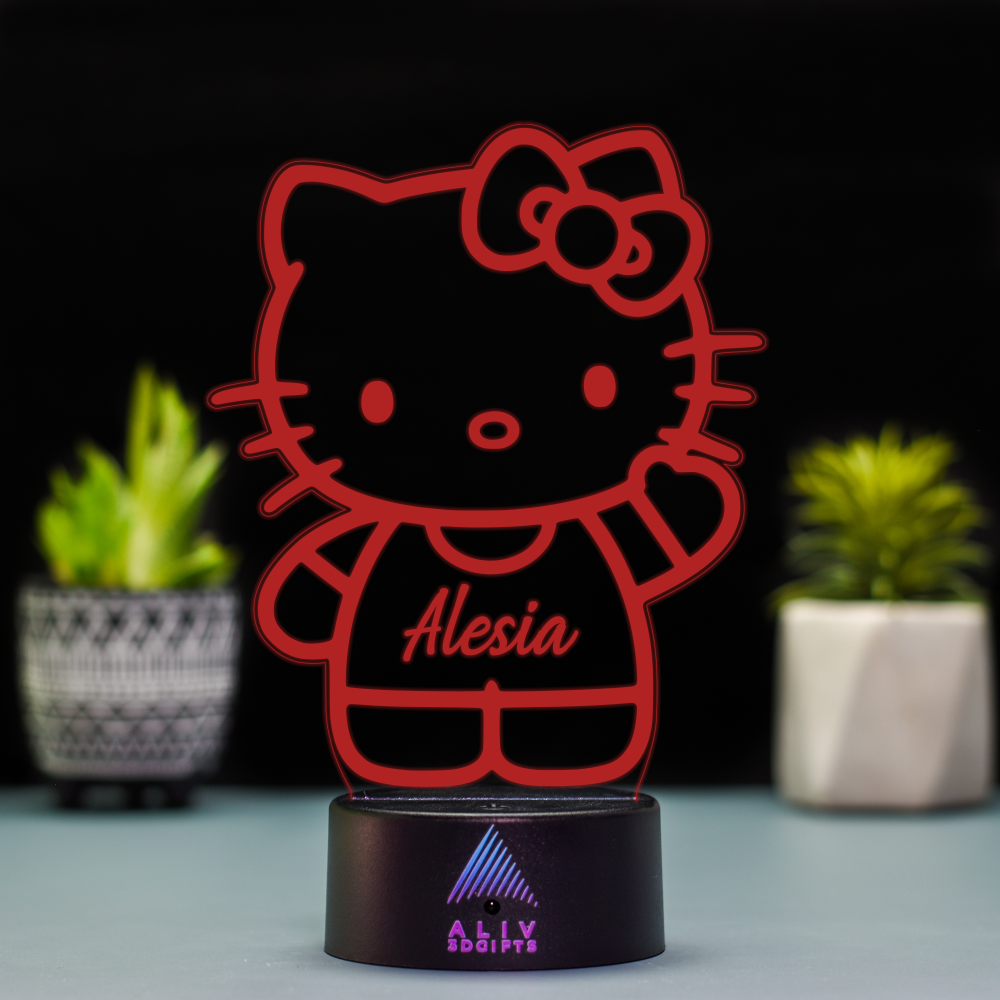 Lampă Led 3D - Hello Kitty