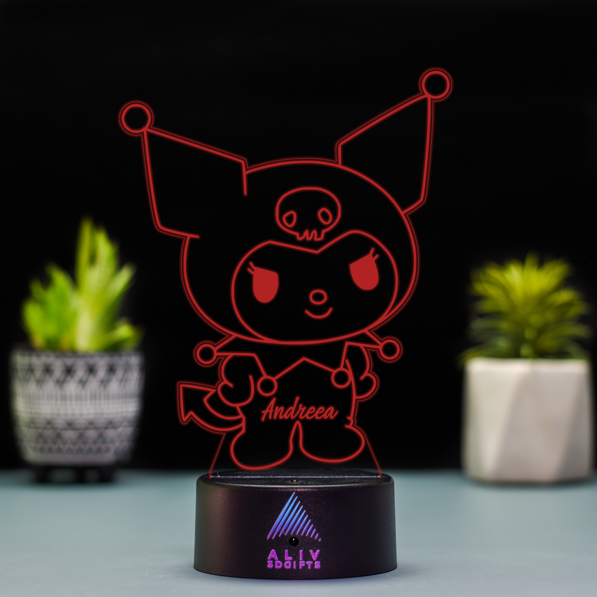 Lampă Led 3D - Kuromi